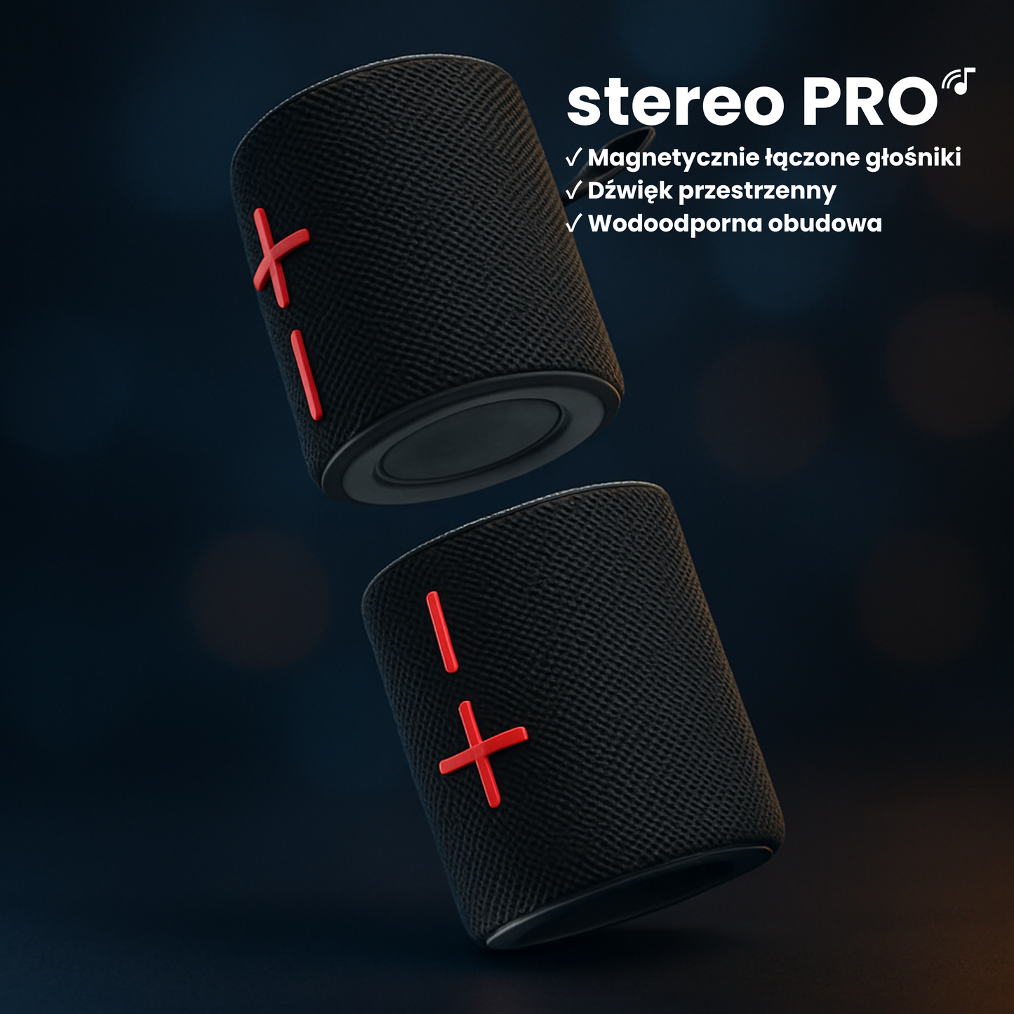 BASSIA™ STEREO PRO - Głośniki Bluetooth 2w1 | Magnetyczne Połączenie | Dźwięk Stereo